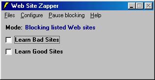 Screenshot of Web Site Zapper 1.1