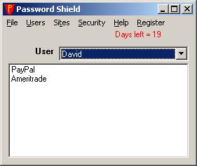 Password Shield 2.5.0 screenshot